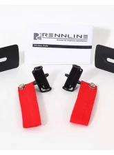 Rennline RS Style Door Pulls Volkswagen MK4 Golf | Jetta 1997-2007                                     - DH19      BLK.BLK - Image 4